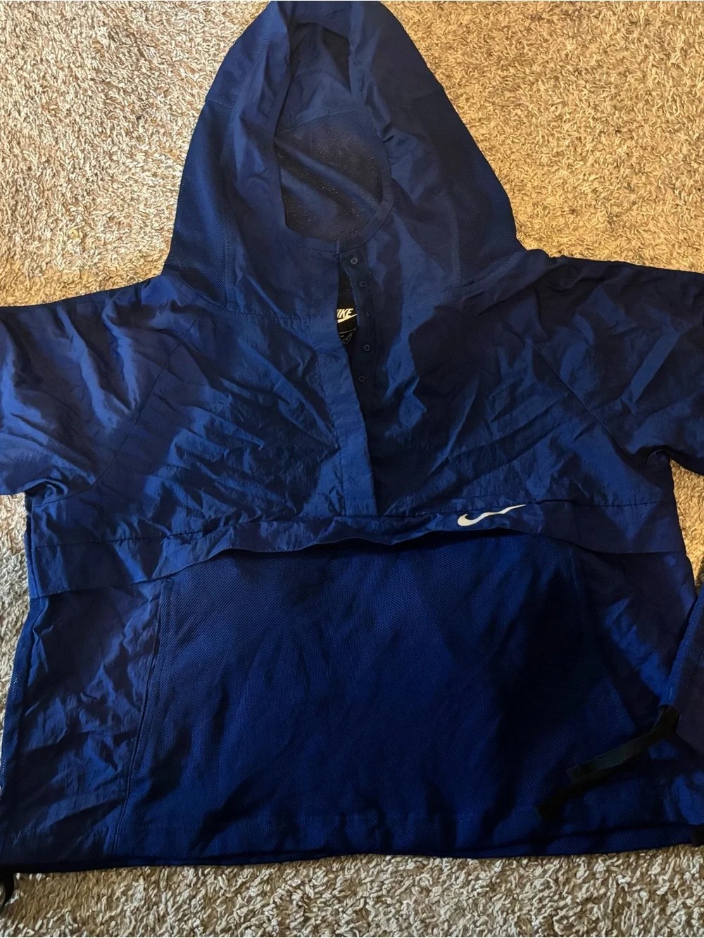Nike Girls' Navy Blue Hooded Pullover. Size XL kids (12-14)